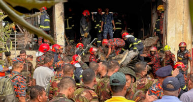 Death toll rises after a Bangladesh Air Force jet crashes into Dhaka school