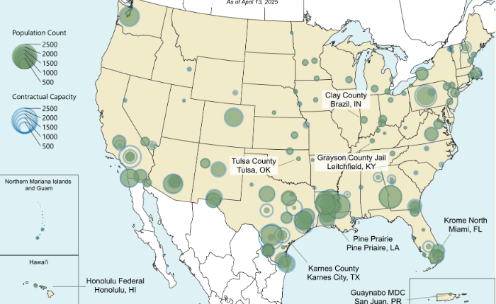Detention facilities operating over-capacity, new data shows