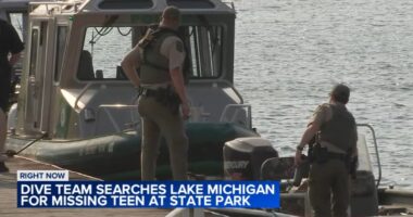Dive team returns to Lake Michigan to continue recovery effort for teen near IL Beach State Park after boy knocked into water