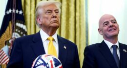 Donald Trump touches down at MetLife Stadium for Club World Cup final