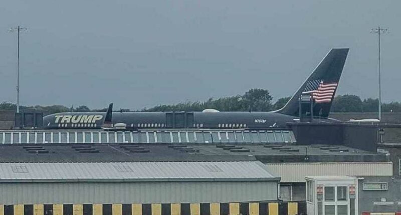 Donald Trump’s Secret Service motorcade spotted at petrol station as family jet lands in Scotland