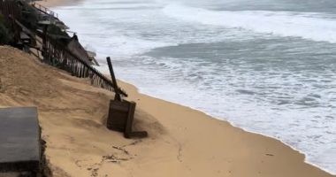 Images taken at Wamberal Beach on Tuesday morning.