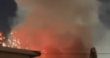Fireworks igniting a house fire.