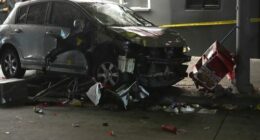 A driver rammed into a crowd of people waiting to enter a nightclub along a busy boulevard in Los Angeles