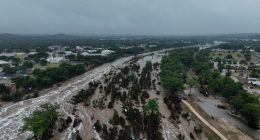 Drone video shows deadly flooding in Kerrville, Texas