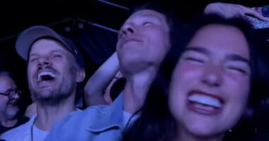 Dua Lipa and fiancé Callum Turner join Tom Cruise at Oasis shows