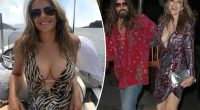 Elizabeth Hurley wears leopard print swimsuit, shares intimate details about Billy Ray Cyrus relationship