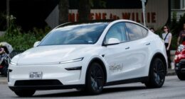 A Tesla robotaxi