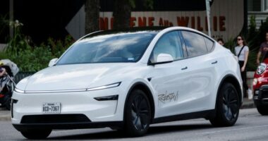 A Tesla robotaxi