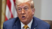 President Donald Trump speaking at a cabinet meeting.