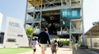 Experience rocket test fire simulation at Kennedy Space Center Visitor Complex