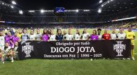 Fans worldwide pay tribute to Diogo Jota after his tragic death as Liverpool supporters sing You'll Never Walk Alone outside Anfield and banner is displayed at Portugal's Women's Euros clash with Spain