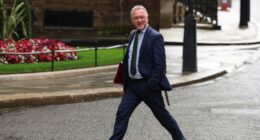 Steve Reed, Britain's Secretary of State for Environment, Food and Rural Affairs, walking near Downing Street.