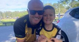 Dean's son asked him to throw the football around for a few minutes after he dropped him off at school yesterday morning.