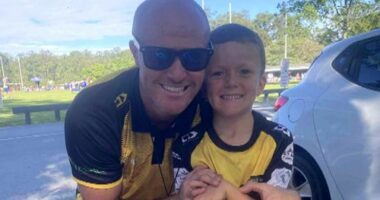 Dean's son asked him to throw the football around for a few minutes after he dropped him off at school yesterday morning.