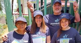 Shirley-Anne Gardiner (centre) with other Momentum Mental Health staff members.