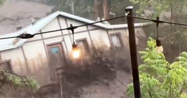 Flash flood emergency hits New Mexico town that burned in deadly wildfires