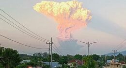 Mount Lewotobi Laki-Laki erupted on Monday for the second time in a month.