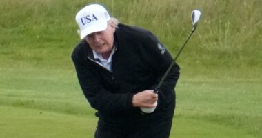 Footage of Donald Trump 'cheating' on the golf course goes viral