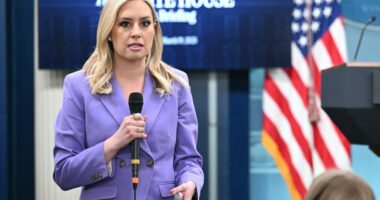 Jacqui Heinrich, Fox News White House correspondent, at a press briefing.