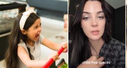 Frustrated woman argues for more childfree businesses
