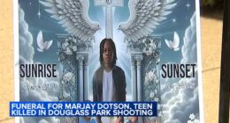 Funeral held for Marjay Dotson after video shows lifeguard Charles Leto allegedly shoot, kill him at Douglass Park