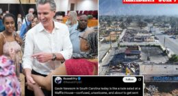 Gavin Newsom savaged for out-of-touch southern campaign swing