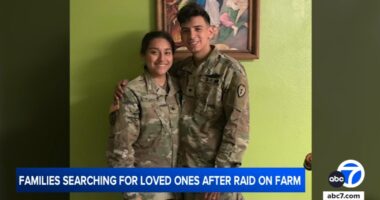 George Retes, disabled vet and US citizen, taken during Camarillo, California immigration raid at Glass House Farms: family