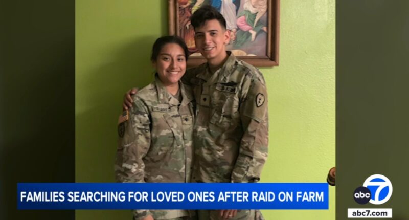 George Retes, disabled vet and US citizen, taken during Camarillo, California immigration raid at Glass House Farms: family