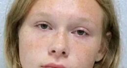 Mugshot of a young woman.