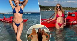 Heather Graham flaunts body in several bikinis during Italy vacation