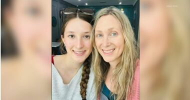 Photo of a teenage girl and a woman.