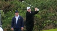 Huge military operation locks down golf course as Trump plays a round