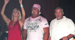 Jennifer McDaniel, Hulk Hogan, and Bubba the Love Sponge at a CD release party.