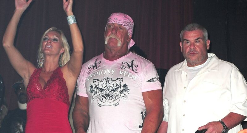 Jennifer McDaniel, Hulk Hogan, and Bubba the Love Sponge at a CD release party.