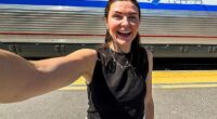 Chloé Höglund , 34, who is originally from New Zealand, has traveled over 8,000 miles across the US by train