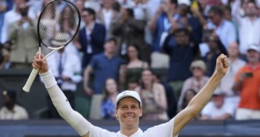 Jannik Sinner wins first Wimbledon title, beats 2-time defending champion Carlos Alcaraz