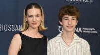 January Jones' son, 13, joins her on rare red carpet outing