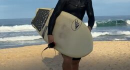 Young Kiwi tradie's, Johnny Konings (pictured) dream life on the Gold Coast has been shattered after a tragic surfing accident left him paralysed from the waist down
