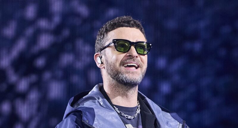 Justin Timberlake caught in intense exchange at English music festival