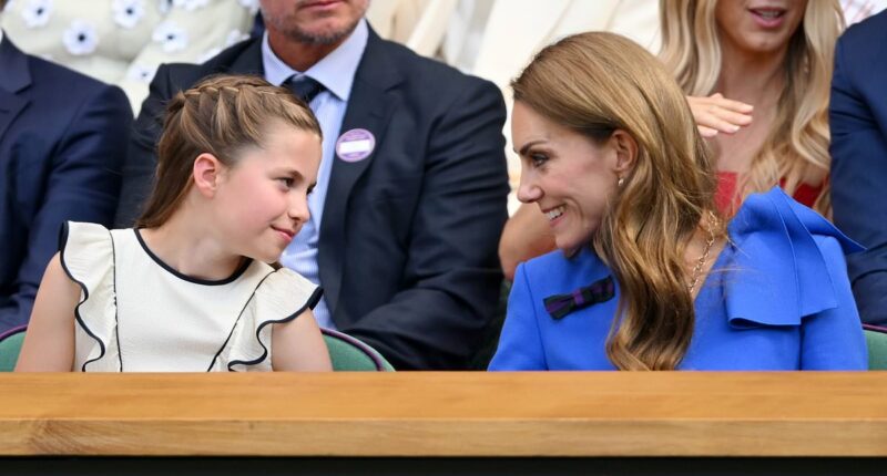 Kate shares a special moment with Charlotte at Wimbledon men's final
