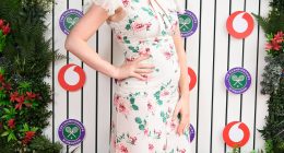 Katherine Ryan shows off her growing baby bump at Wimbledon