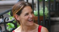 Katie Holmes beams at ex Joshua Jackson on set of their new film