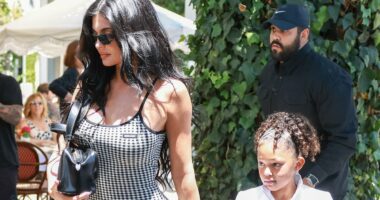 Kylie Jenner and family step out for grandmother MJ's 91st birthday