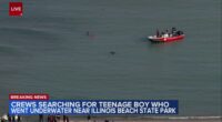 Lake Michigan search for missing teen near Illinois Beach State Park recovery effort after boy knocked into water: witness