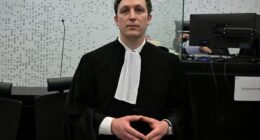 Lawyer Maxime Tessier in court.