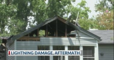 Lightning struck-apartment building condemned