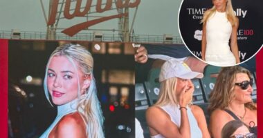 Livvy Dunne was her own celebrity look-alike at Twins-Pirates game
