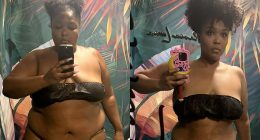 Lizzo strips down to her underwear to showcase weight loss