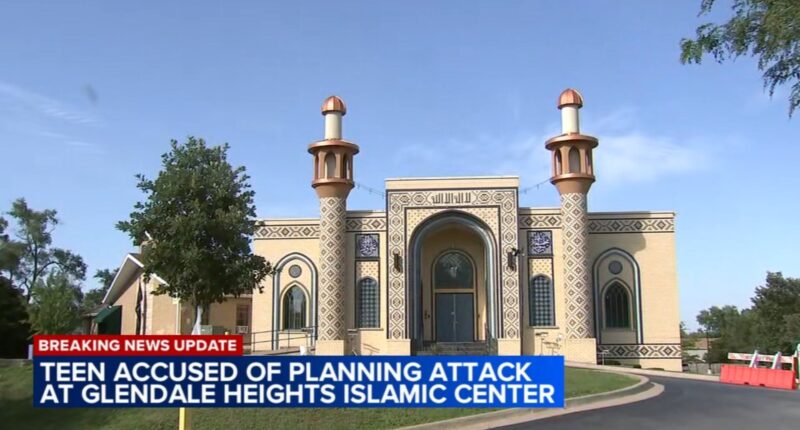 Lombard teen boy accused of plotting explosion, act of terror at Glendale Heights Islamic Education Center on Goodrich Avenue: FBI